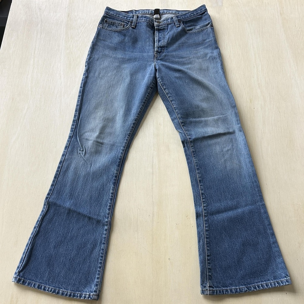 Vintage Y2K Abercrombie & Fitch Bootcut Jeans Womens 10R 32x31 Medium Blue Denim